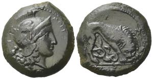 Sicily, Morgantina, c. 340 BC. Æ Dilitron ... 