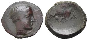 Sicily, Naxos, c. 461-430 BC. Æ Onkia ... 