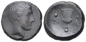 Sicily, Naxos, c. 410-403 BC. Æ Trias ... 