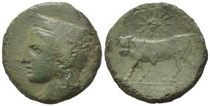 Sicily, Panormos as Ziz, c. 336-330 BC. Æ ... 