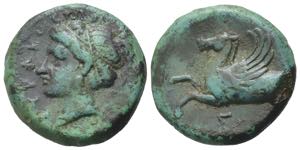 Sicily, Syracuse, 344-334 BC. Æ Hemilitron ... 