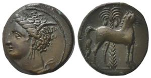 Carthage, c. 400-350 BC. Æ (20mm, 3.28g). ... 