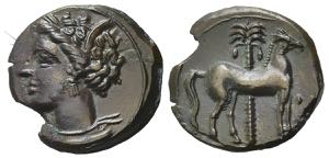 Carthage, c. 400-350 BC. Æ (21mm, 2.38g). ... 