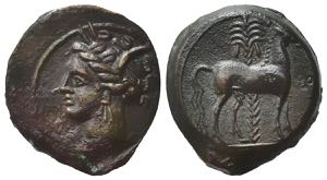Carthage, c. 400-350 BC. Æ (17mm, 3.12g). ... 