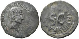 Augustus (27 BC-AD 14). Æ As (29mm, ... 
