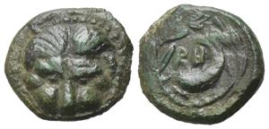 Bruttium, Rhegion, c. 425-410 BC. Æ (11mm, ... 