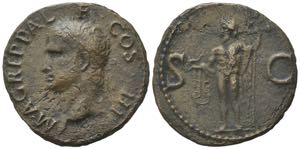 Agrippa (died 12 BC). Æ As (29mm, 9.17g). ... 