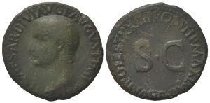 Tiberius (14-37). Æ As (27mm, 10.38g). ... 