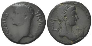 Tiberius (14-37). Syrtica, Oea. Æ Dupondius ... 