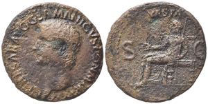 Germanicus (died AD 19). Æ As (28mm, ... 