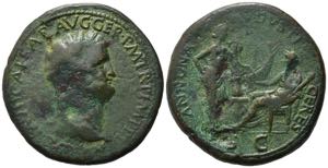Nero (54-68). Æ Sestertius (34.5mm, ... 
