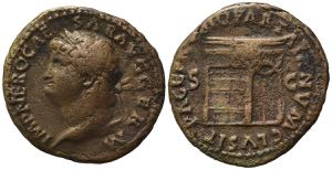 Nero (54-68). Æ As (28mm, 11.05g). Rome, AD ... 