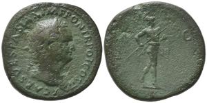 Titus (Caesar, 69-79). Æ Sestertius (33mm, ... 