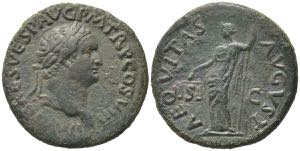 Titus (79-81). Æ As (27mm, 10.20g). Rome, ... 