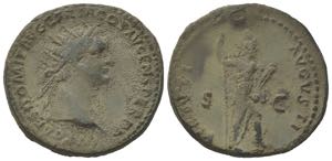 Domitian (81-96). Æ Dupondius (29mm, ... 