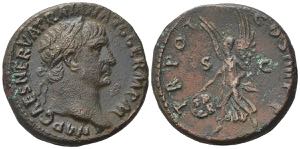 Trajan (98-117). Æ As (27mm, 12.51g) Rome, ... 