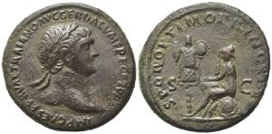 Trajan (98-117). Æ As (28mm, 10.43g). Rome, ... 