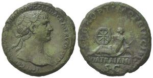 Trajan (98-117). Æ As (27mm, 12.43g). Rome, ... 