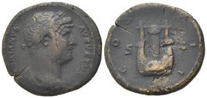 Hadrian (117-138). Æ As (24mm, 8.08g). ... 