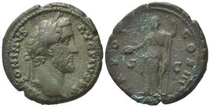 Antoninus Pius (138-161). Æ As (27mm, ... 