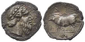 Sicily, Abakainon, c. 450-440 BC. AR Litra ... 