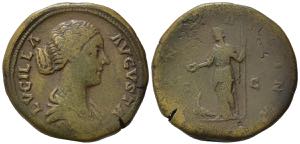 Lucilla (Augusta, 164-182). Æ Sestertius ... 