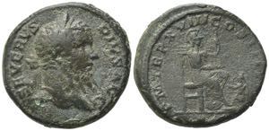 Septimius Severus (193-211). Æ As (26mm, ... 