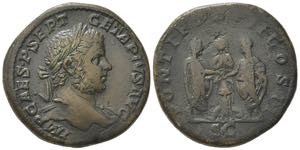Geta (Caesar, 198-209). Æ Sestertius (32mm, ... 