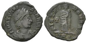 Theodora (died before AD 337). Æ (16mm, ... 