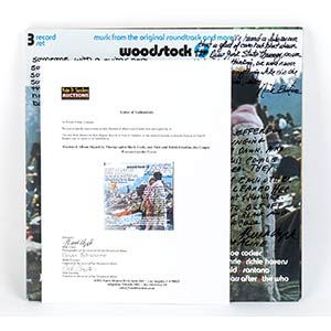 Woodstock, 1969Autographed LP ... 