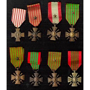 FRANCELot of 8 War Crosses20th century, in ... 