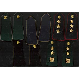 JORDANLot of 5 pairs of shoulder boards and ... 