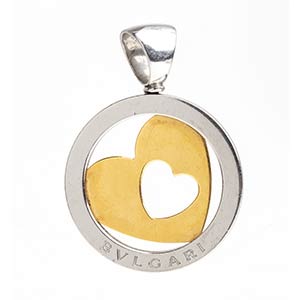 Tondo heart gold and steel Pendant - mark of ... 