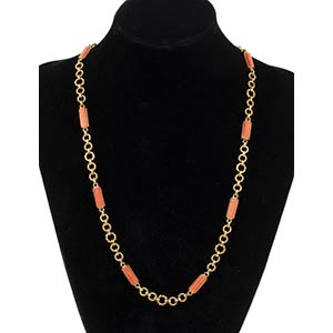 Cerasuolo coral gold necklace18k yellow ... 
