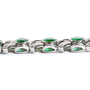 Gold bracelet with emerald line ... 