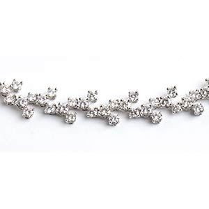 Diamond spring necklace 18k white ... 