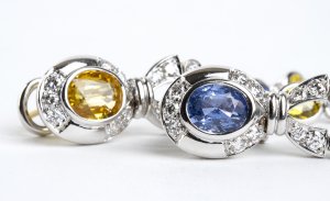 Blue and yelow sapphire diamond ... 