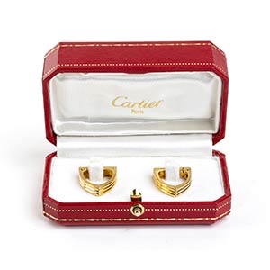 Pair of cufflinks in yellow gold - mark of ... 