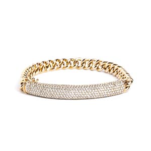 Diamond gold bracelet18k yellow ... 