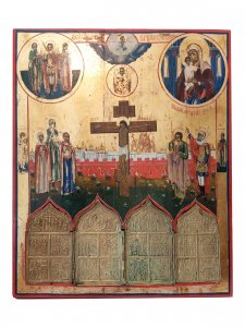 Russian icon with religious narratives - ... 