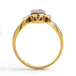 Ruby diamond gold ring18k yellow ... 