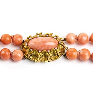 Necklace with gold Cerasuolo coral ... 