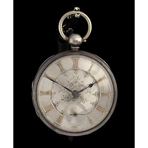 English silver pocket watch - Chester 1855, ... 