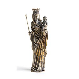 German Gothic ivory carving of the Virgin ... 
