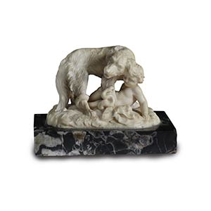 Ivorycarving depicting a dog - 117th ... 