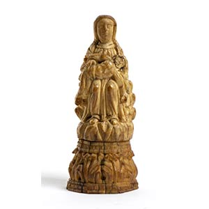 Indo-Portuguese ivory carving depicting ... 