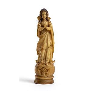 Indo-Portuguese bone carving of the Virgin ... 