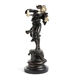 French Art Déco bronze and ivory sculpture ... 