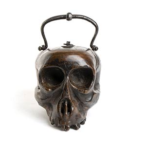 Memento Mori, skull shaped Almoner - 18th ... 