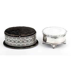 Two sterling silver Jewellery Boxes  - ... 